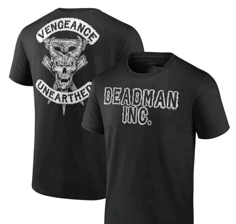 Black The Undertaker Vengeance Unearthed Retro TShirt S