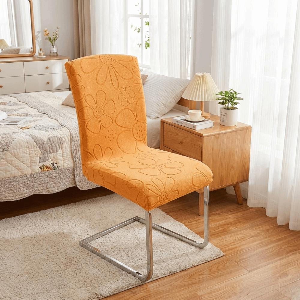 Fashion Anti-slip Jacquard Chair Cover Thickened Removable High Back Chair Cover Soft Decorative Dining Chair Cover Kitchen