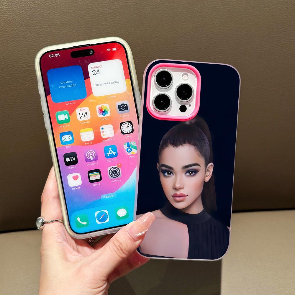Hailee Steinfeld Jelly Double layer Rose Red Mobile Phone Case for iPhone 17 16 15 14 13 12 11 Air Pro Max Plus Protective