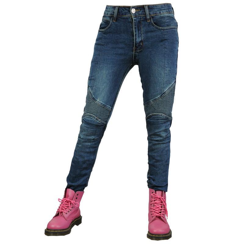 Womens Motorcycle Riding Pants With Kevlar Reinforcement Anti-Tear Crash Protection Full-Length Armor