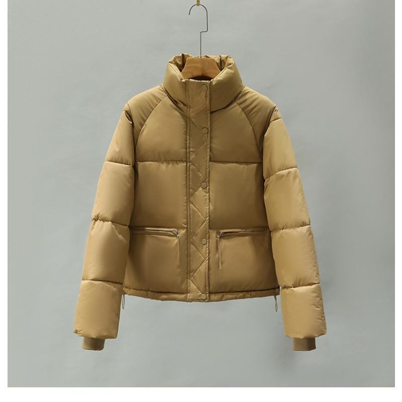 Autumn and Winter Down Cotton Clothes Women's Short Stand-up Collar Small Bread Clothes Jacket