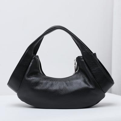 100% Full First Layer Cowhide Women'S Shoulder Messenger Handbag Genuine Leather Dumpling Bag