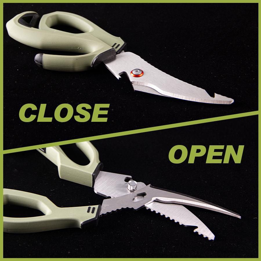 Multi-Function Camping Scissors - Detachable Kitchen Scissors with Non-Slip Grip & Protective Sheath, Perfect for Outdoor Activi