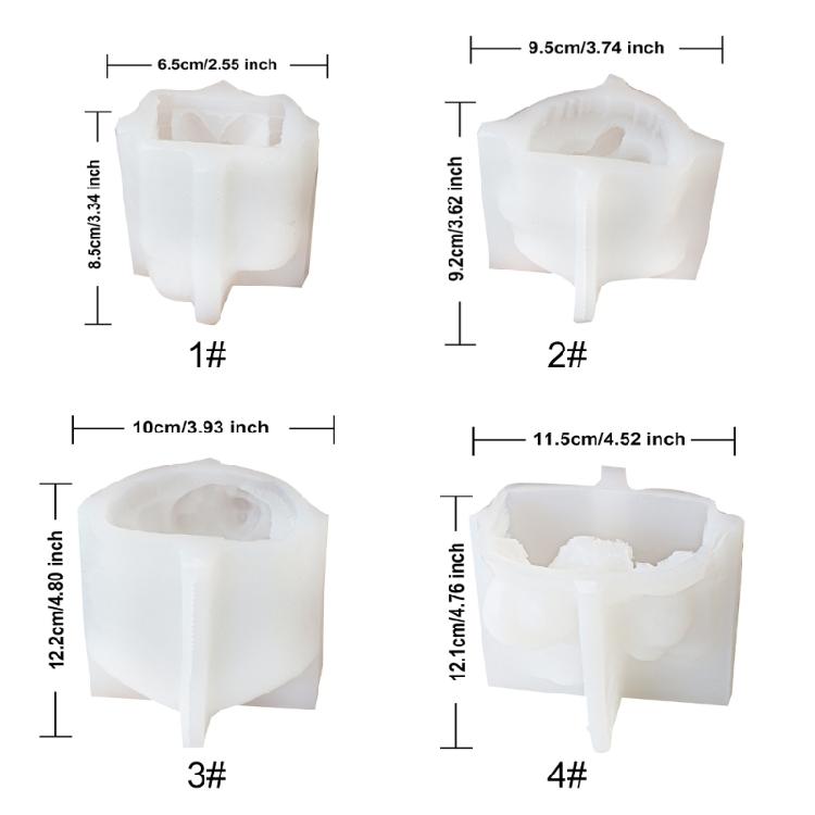 Jesuses Family Candle Molds Casting Molds Silicone Mould for Table Decorations