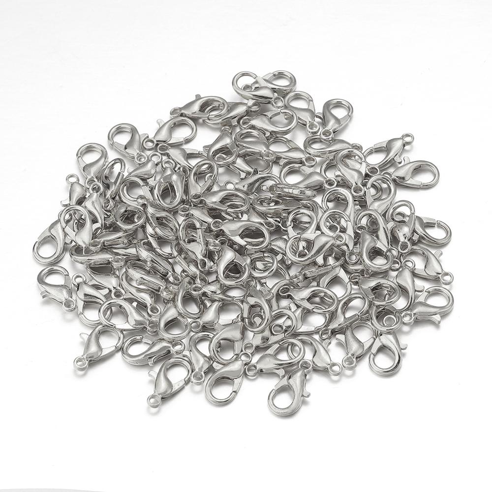 High Quality Metal Gold Silver Plated Lobster Clasps for Jewelry Making DIY Bracelets Necklaces Hooks Chain Closure Accessories