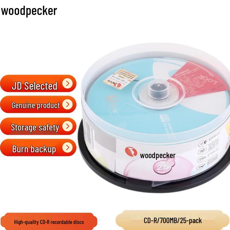 Woodpecker CD-R 52x 700MB Blank Discs