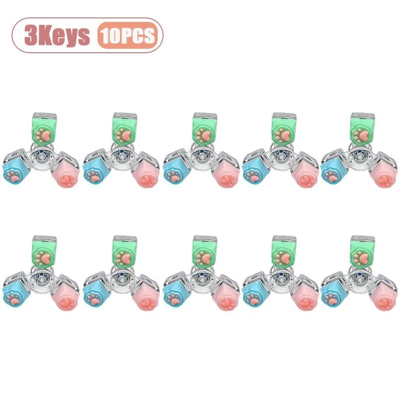**Kattenpoot Keycap Sleutelhanger Mechanisch Toetsenbord Fidget Spinner Stressverlichter Speelgoed Zachte Leuke Sleutelhanger Voor Kantoor Bureau Angstcadeau**