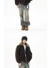 Men's American Retro Fur Collar Cotton Jacket – Trendy Winter Workwear, Thick and Versatile Warm Outerwear for Couples.