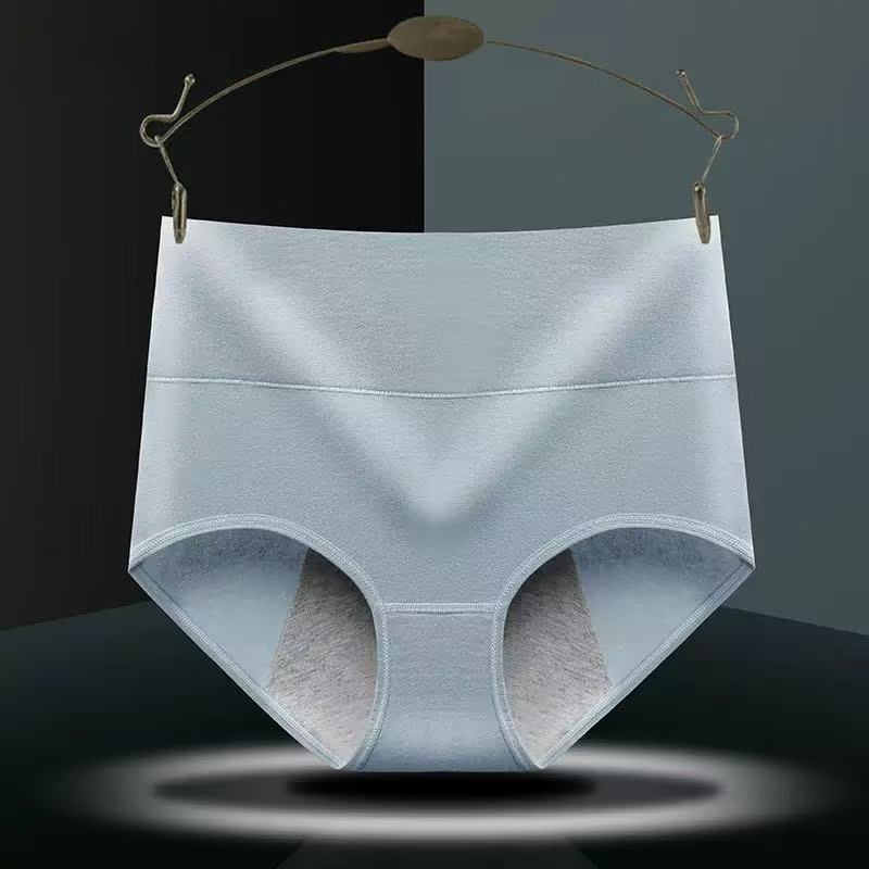 Large Size Female Spring and Autumn Maternal Period Leak-proof Loose Cotton High Waist Triangle Briefs