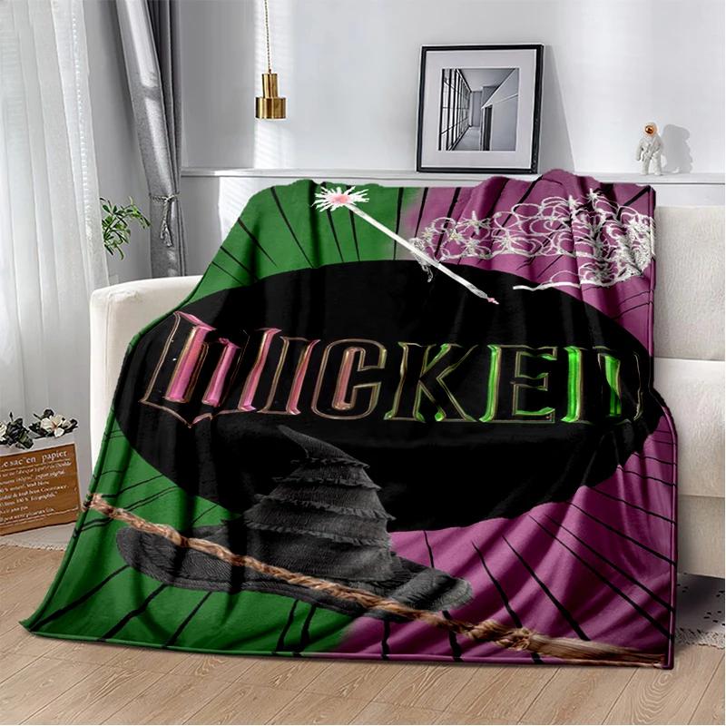 3D Glinda Musical Movie Wicked Cartoon Soft Plush Blanket,Flannel Blanket Throw Blanket for Living Room Bedroom Bed Sofa Cover