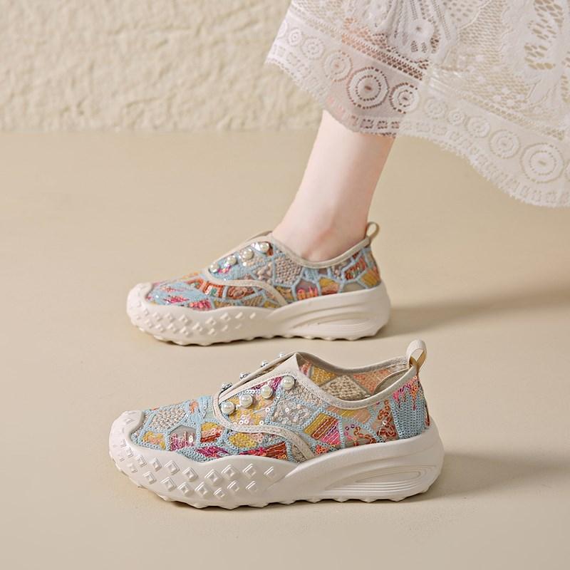 

Fashion CRLAYDK Fashion Printed Womens Loafers Classic Driving Moccasins Casual Slip On Comfort Ladies Lightweight Walking Shoes 35