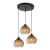 Amber/Gray glass chandelier restaurant E27 led light modern minimalist personality bedside Nordic bedroom bar staircase lamp