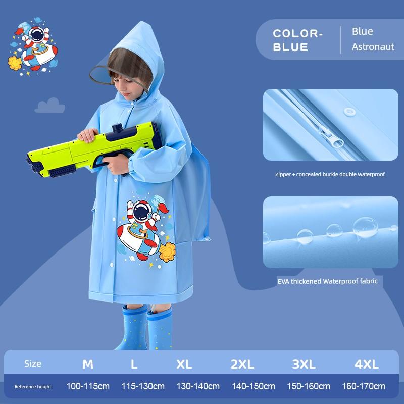 Raincoat for Students for School Rainstorm Prevention Children Raincoat 2025 New Primary School Students with Schoolbag Thickened Poncho