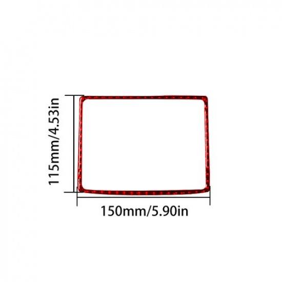 For Toyota Camry 2007-11 Red Carbon Fiber Central Storage Box Cover Trim Strip