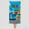 Cartoon T-Tayo The L-little B-Bus Towel Drying Bath Towel Applicable To Light Swimming Camping Yoga Beach Out