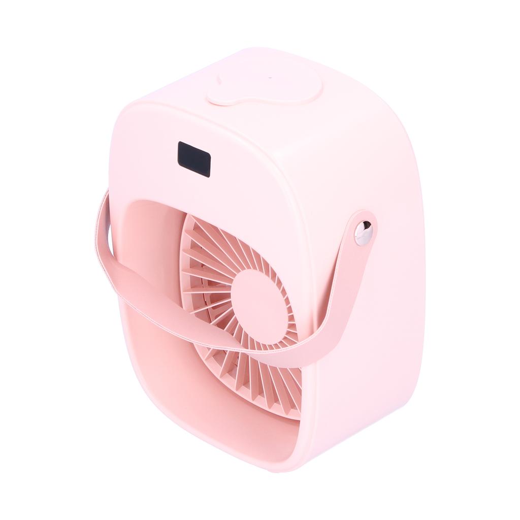 Adjustable Electric Fan Portable Spray Humidification Electric Fan for Home Outdoor DormitoryPink