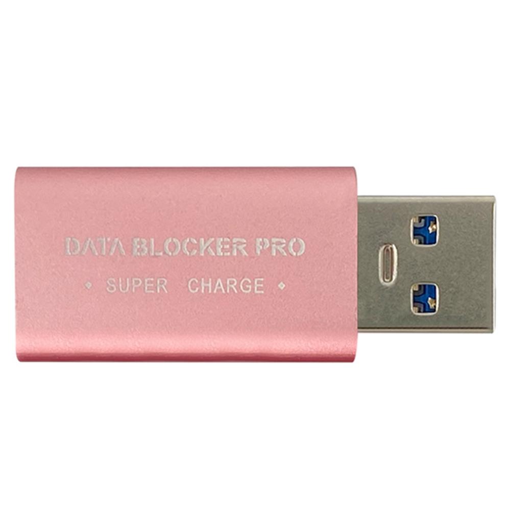 

USB Data Blocker Захист від Juice Jacking USB A Захисник Адаптер для Швидкої Зарядки для Безпечної Зарядки рожевий