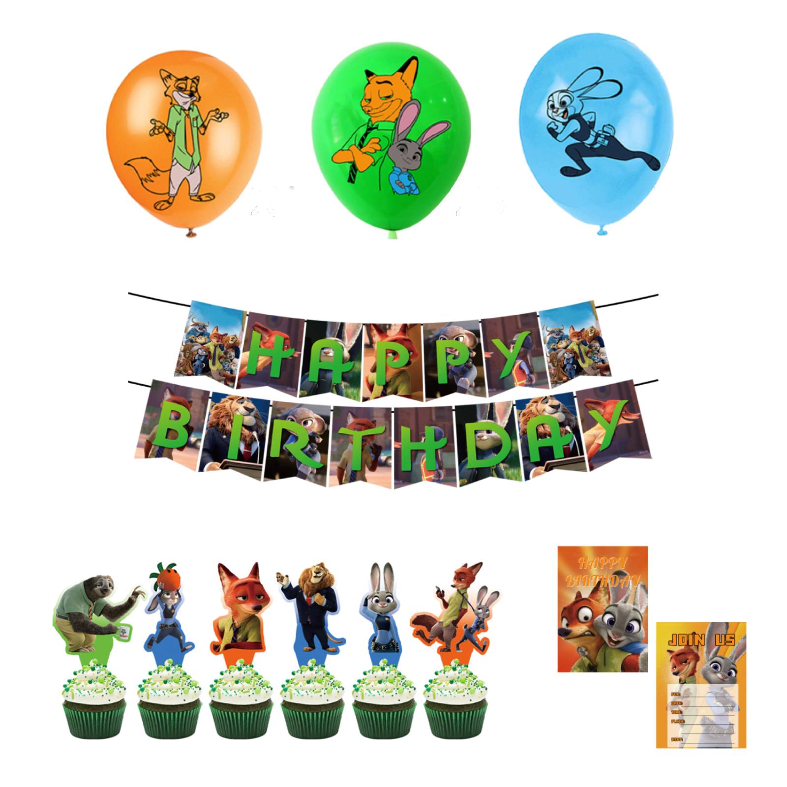 

Theme Party Decoration Set, Children s Birthday Party Props, Cartoon Creative Theme Party Celebration Flag Cake Insert One Size белый