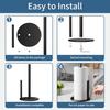 Black Paper Towel Holder Stand for Kitchen Countertop and Bathroom, Stainless Steel Kitchen Upright Paper Towel Holder for Large and Standard