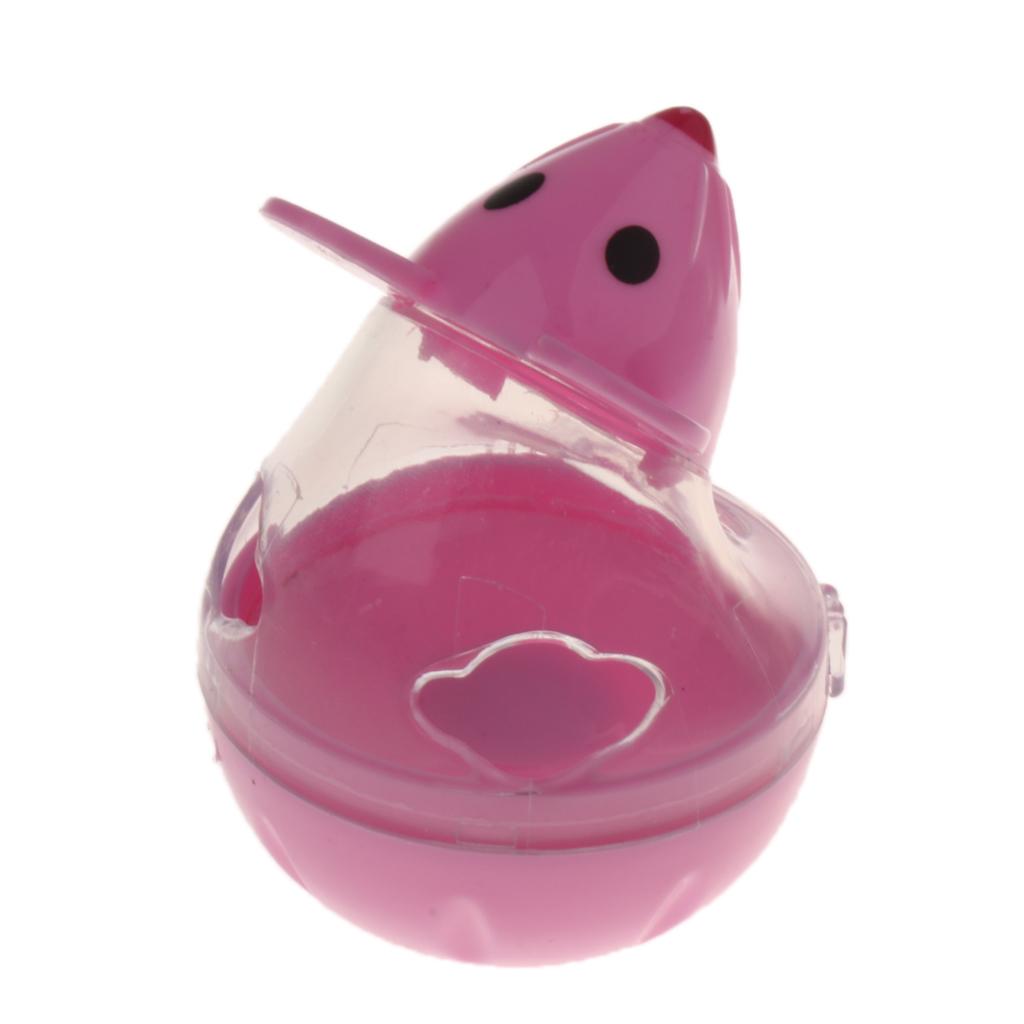2 Pcs Mouse Shaped Tease Tumbler Playing Toy Kitty Food Dispenser