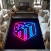 Atletico Madrid Theme rug Soft Crystal Velvet Area Rug Non-Slip Floor Carpet for Living Room Bedroom Nursery