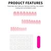 24Pcs French White 3D Embossed Flower Fake Nails Resin Comfort Fit For Adult Women