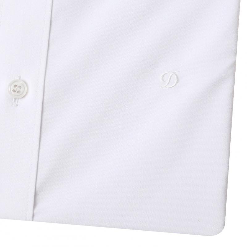 S.T. Dupont Slim Fit Stretch Long Sleeve White Shirt Se5fm22ls921swh
