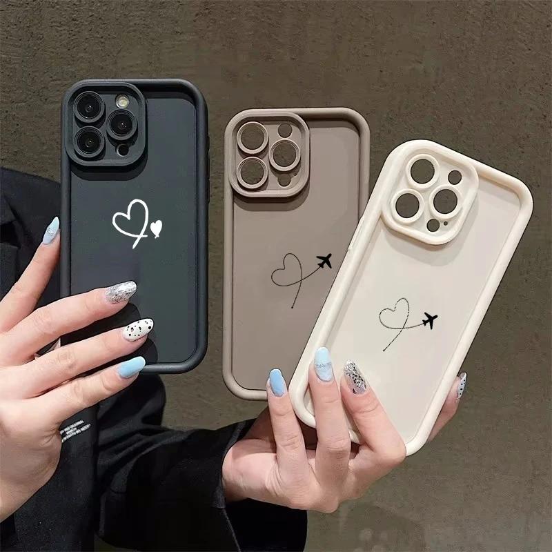 Airplane Route Love Heart Design Case For Huawei Honor 400 200 Pro 90 Magic 7 Lite 8 Pro X8C X7B X8B X9B X9A X8A X7A X6A X7D X9D