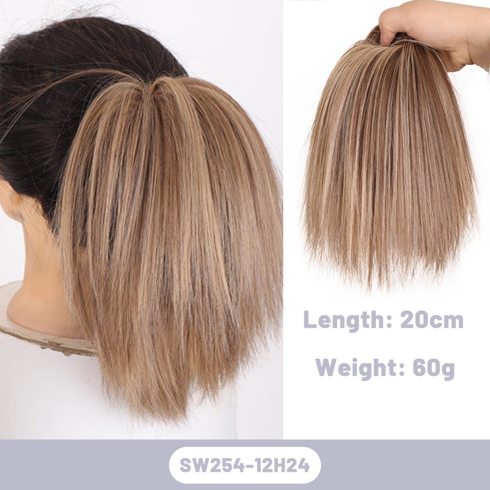 Synthetic Messy Bun Straight Scrunchy Hair Bands Bun Chignon Elastic Messy Scrunchie Wrap For Ponytail Extensions For Women