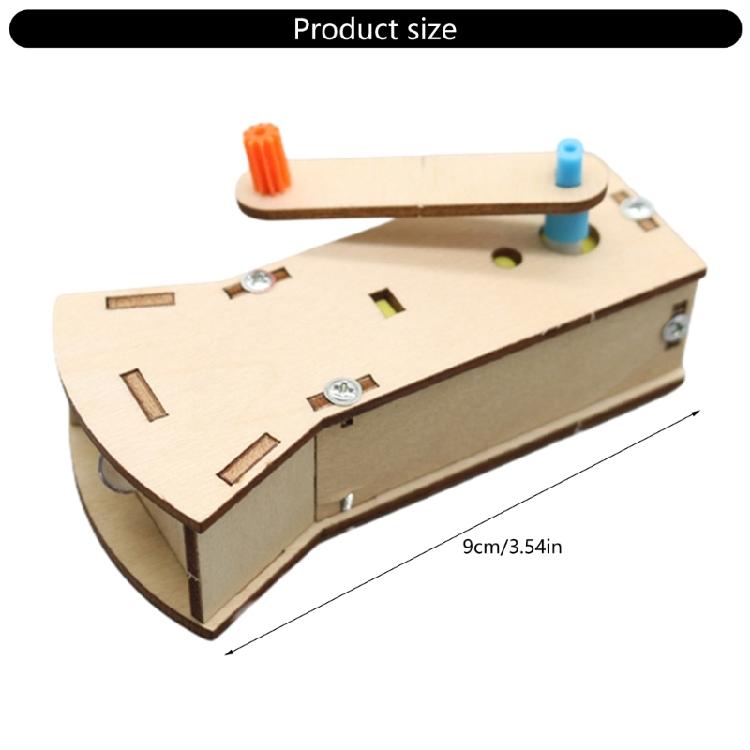 Educational Hand Powered Generator Model Wooden Flashlight Set Physics Learning Toy For Children Science Project