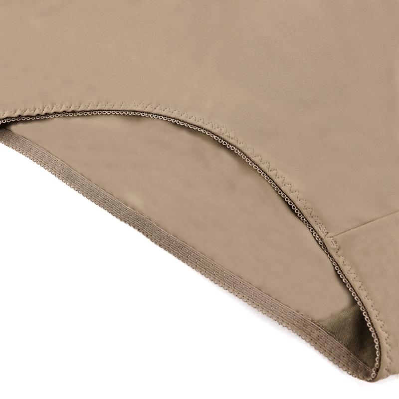 Höschen mit hoher Taille für Damen, Unterwäsche, Damen, günstige Slips, spurlose, dünne Satin-Höschen, L 0XL