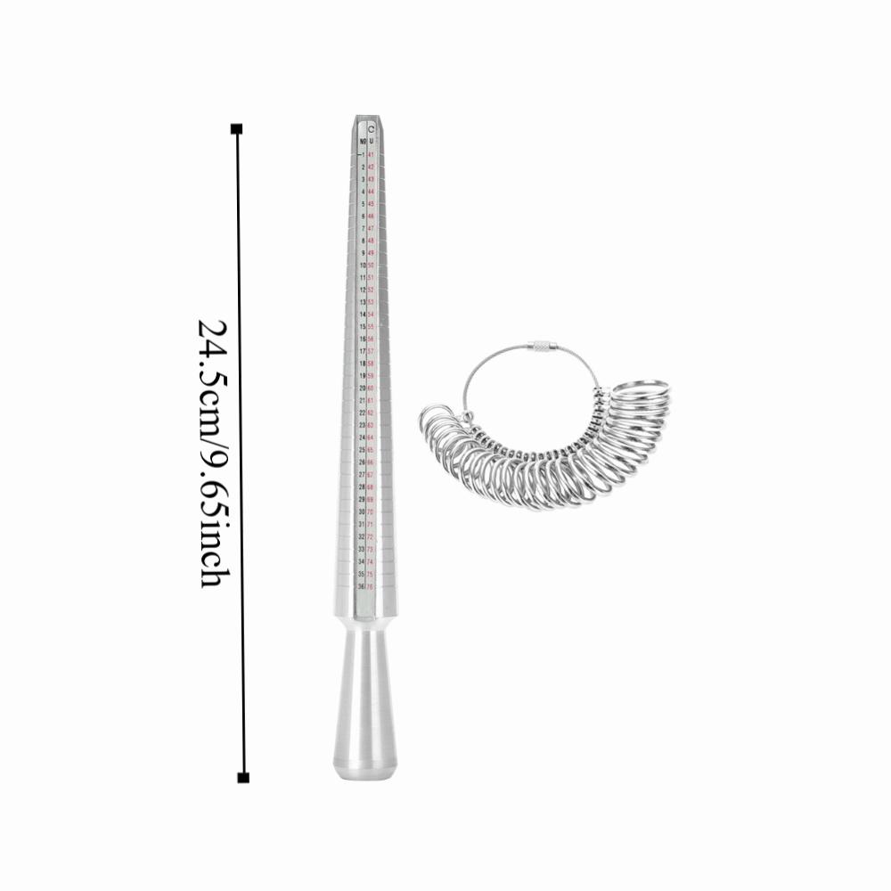 Metallkonstruktion Ringdorn Stange Doppelmessung UK-Größenmessung Schmuckmesswerkzeug Fingerlehre Sizer