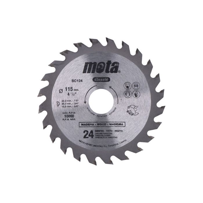 Lame Pour Scie Circulaire Widia Ø115mm 24 Dents Clp18 Sc124p Mota