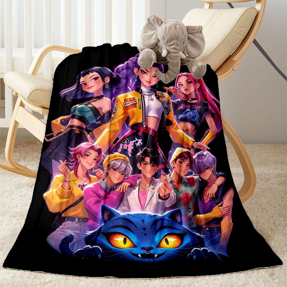 Huntrix: Future Heroes Unite Blanket Ultra-Soft Suitable for Bedding Couch Office Chair for All Seasons Warmthful Decor