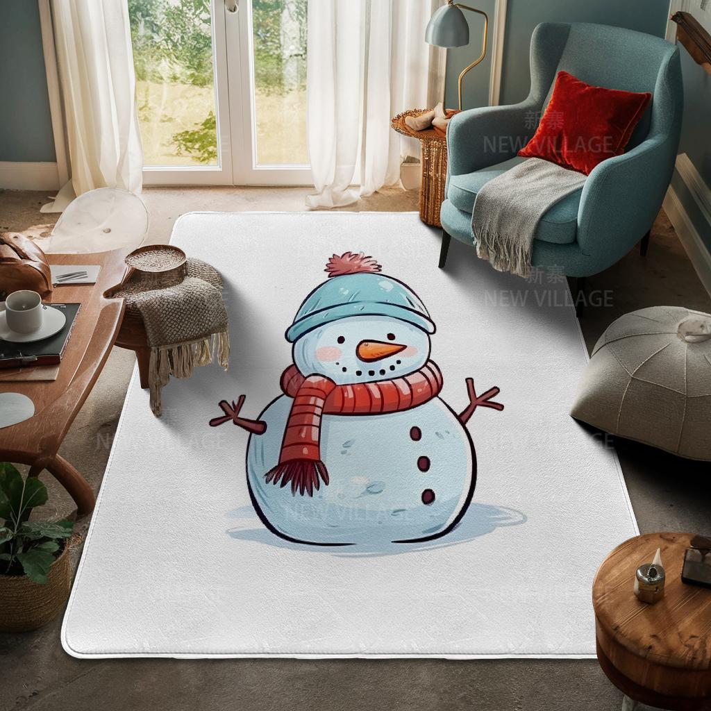 House Entrance Carpet Home Door Mat Living Room Bath Foot Bathroom Non-slip Water Absorption Rugs Bath Merry Christmas Winter