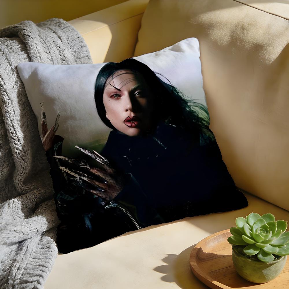 Cushion Cover Singer LLady Gaga Mayhem Washed Linen Soft Breathable Decorative Case For Sofa Home Pillow cover