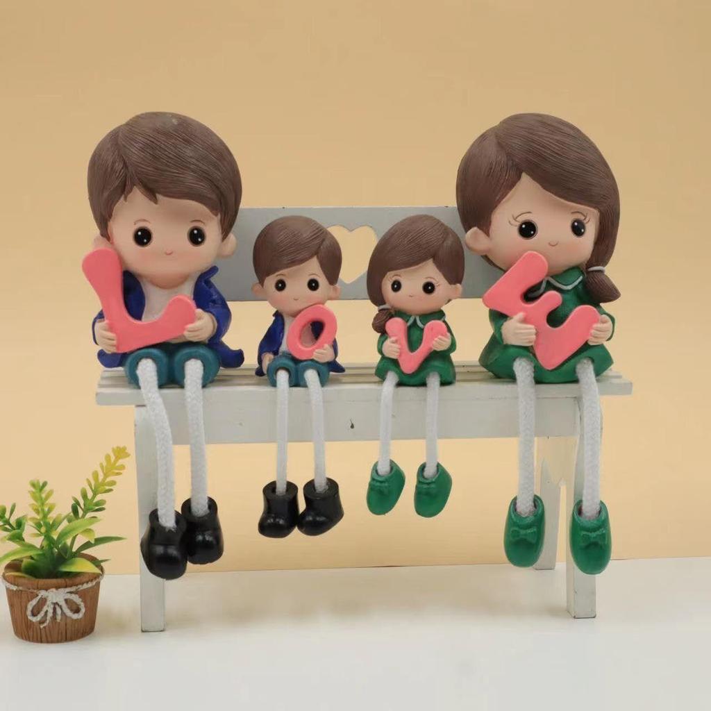 1 Set Hanging Legs Romantic Couple Showpiece | Cute Boy &Girl | Gift for Him/Her, Mother's Day, Home Décor, Living Room, Bedroom