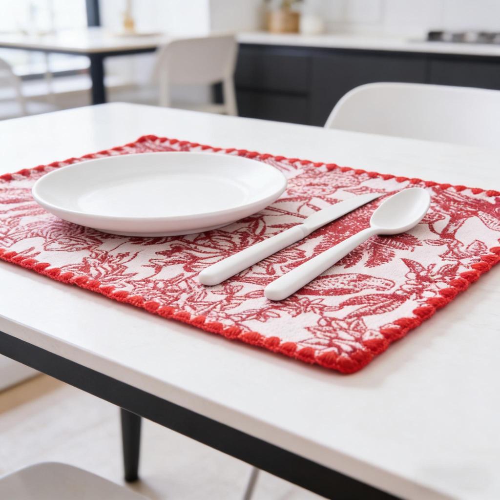 Cotton Linen Placemats Woven Cloth 30x45cm for Dining Table Kitchen Tabletop Place Mats