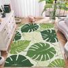 Tappeto Aree Foglia di Monstera Tropicale Tappetino da Pavimento Stampato Pianta Verde Tappeto Decorativo Stile Nordico per Soggiorno Camera da Letto Decorazioni per la Casa