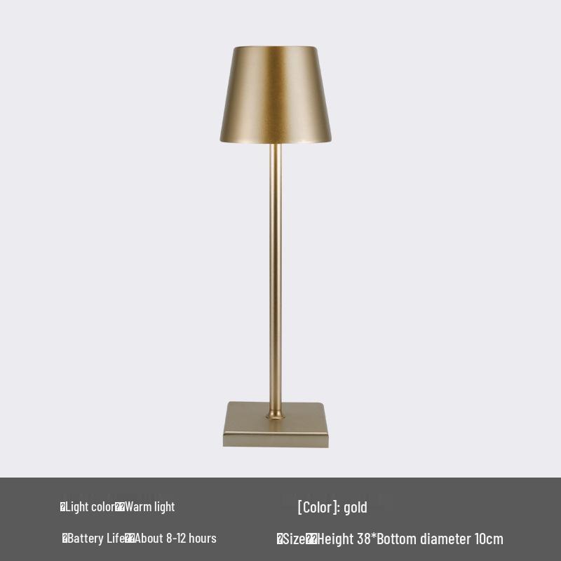 Rechargeable Touch-Control Table Lamp for Restaurants, Cafés, and Outdoor Use
