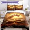 Dragon Bedding Set Breathable Duvet Cover with Pillowcases Decorative Bed Linen for Bedroom Home Decoration Birthday Gift