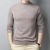 Autumn and Winter Men's Half Turtleneck Sweater Solid Color Mid-collar Sweater Winter Clothing Trendy Korean Men's Bottoming Shirt