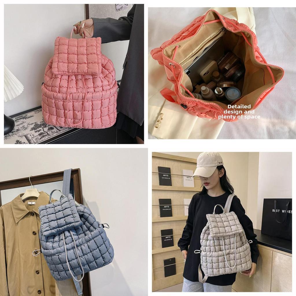 Simple Cloud Style Womens Puffy Backpack With Durable Polyester For City Commuting And Casual Outings