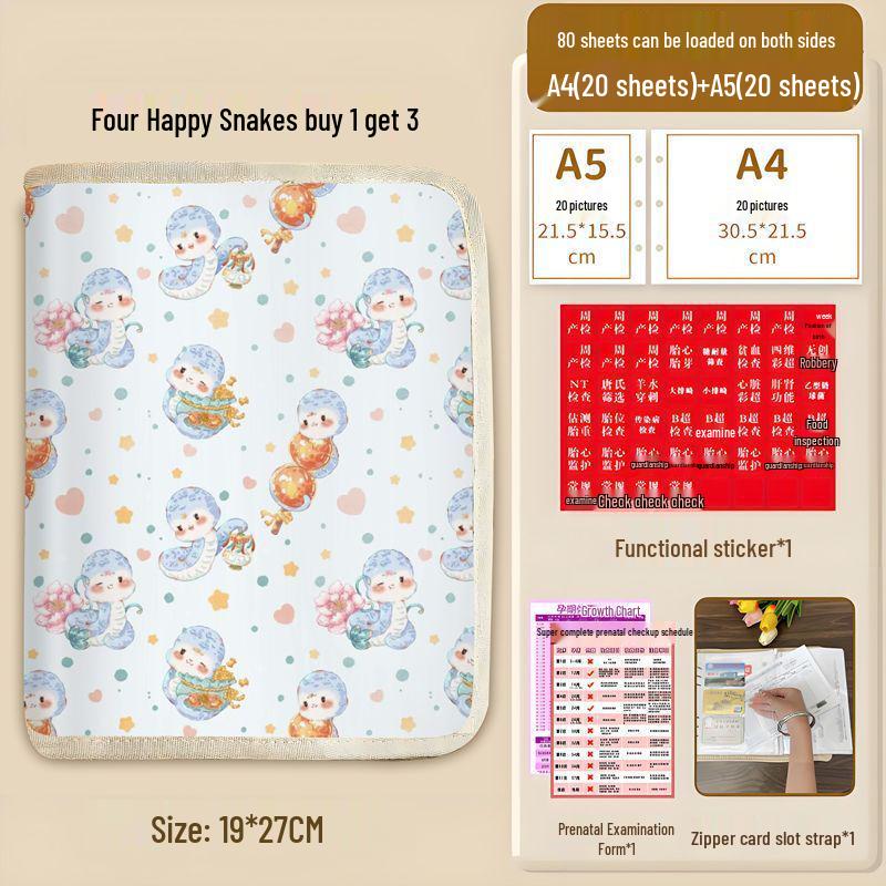 

Zippered Maternity Organizer: Soft Rollable A4/A5 Prenatal Checkup Reports & Document Storage New Zippered Edition - Buy 1 Get 3