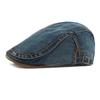 Spring Summer Denim Hat Men's Beret British Vintage Peaked Cap Women's Forward Cap