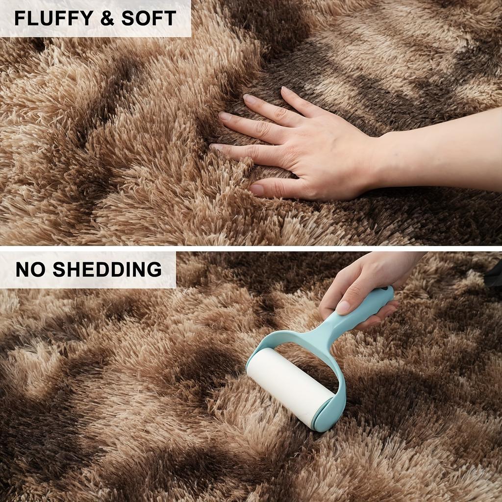 1pc Luxurious Rectangular Shaggy Plush Carpet Rug - Soft, Fluffy,Perfect for Living Room Sofa, bed Room, Home High-end Decorative, Easy to Clean