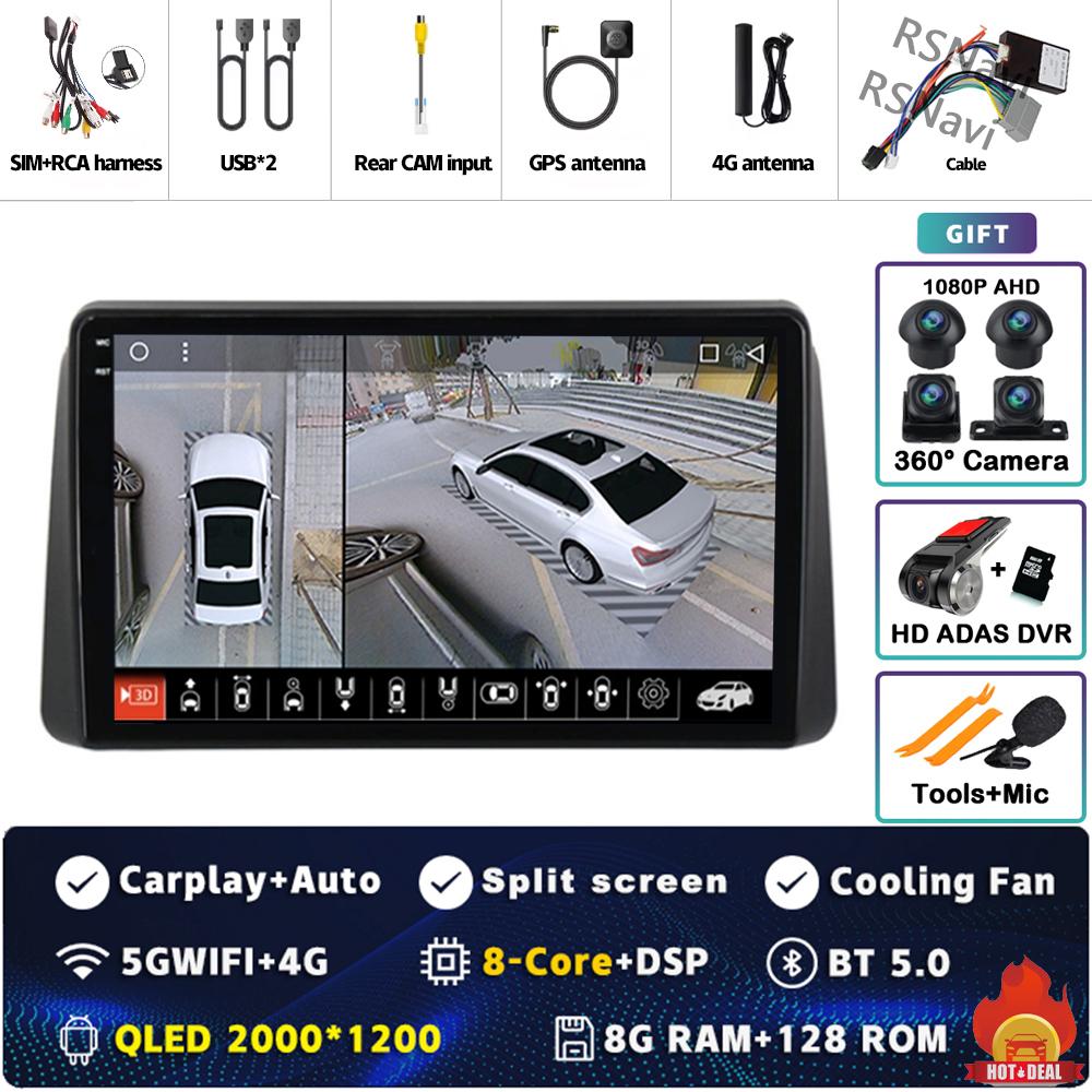 Android 14 Carplay Car Radio For Chrysler Grand Voyager 5 For Dodge Grand Caravan 2008 2011-2020 GPS Multimedia Stereo Head Unit