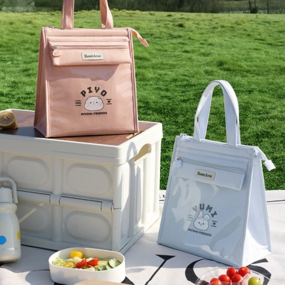 Thicken Portable Lunch Bag Multip-Pocket Thermal Insulation Bag Picnic Food Pouch  Women Girls