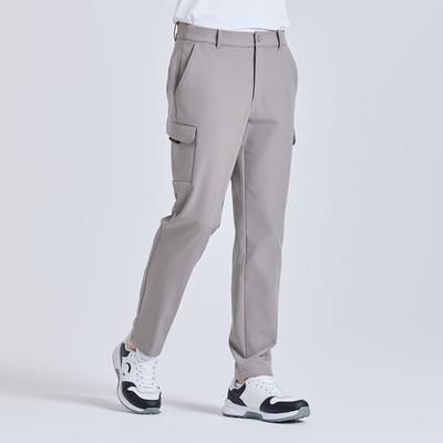 CHALLENGER Men'S Tapered Fit Brushed Bonded Cargo Pants Light Beige