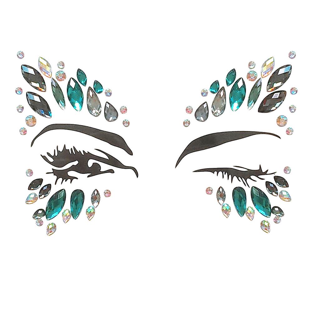 Goedkope Face Gems Adhesive Glitter Jewel Wedding Festival Rave Party